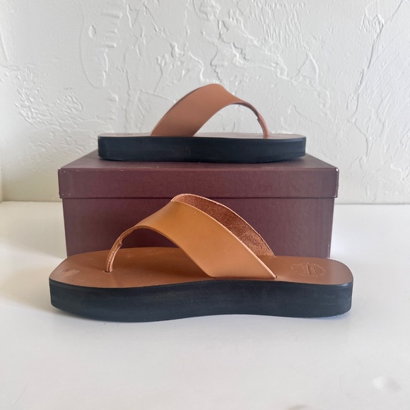 ATP ATELIER Flatform Vacchetta Leather Sandal in Terra/Black Size 39 with Box - Picture 9 of 13